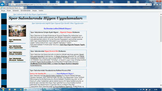 SPOR SALONU HIJYENI SPOR SALONLARINDA HIJYEN UYGULAMALARI